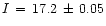 $I\,=\,17.2\,\pm\,0.05$
