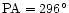 ${\rm PA}=296^{\circ}$