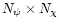 $N_\psi\times N_\chi$