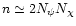 $n\simeq 2N_\psi N_\chi$
