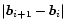 $\vert{\vec b}_{i+1}-{\vec b}_i\vert$