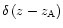 $\delta\left(z-z_{\rm A}\right)$