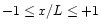 $-1\leq x/L \leq +1$