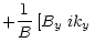 $\displaystyle + \frac{1}{B}\left[\mbox{$B_{y}$ }ik_y\right.$