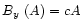 $\mbox{$B_{y}$ }(A)=cA$