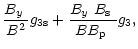 $\displaystyle \frac{\mbox{$B_{y}$ }}{B^2} g_{\rm 3s}+\frac{\mbox{$B_{y}$ }\mbox{$B_{\rm s}$ }}{B\mbox{$B_{\rm p}$ }} g_3,$