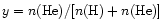 $y=n({\rm He})/[n({\rm H})+n({\rm He})]$