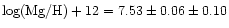 $\log ({\rm Mg/H})+12=7.53\pm0.06\pm0.10$