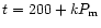 $t=200 + k P_{\rm m}$
