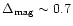 $\Delta_{\rm mag} \sim 0.7 $