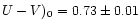$U-V)_0=0.73\pm0.01$