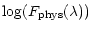 $\displaystyle \log(F_{\rm phys}(\lambda))$
