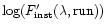 $\log(F'_{\rm inst}(\lambda,{\rm run}))$
