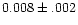 $0.008\pm.002$