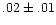 $.02\pm.01$