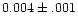 $0.004\pm.001$