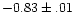$-0.83\pm.01$