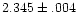 $2.345\pm.004$
