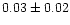 $0.03\pm0.02$
