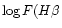$\log F(H\beta$
