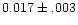 $0.017\pm.003$