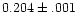 $0.204\pm.001$