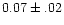 $0.07\pm.02$