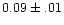 $0.09\pm.01$