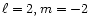 $\ell=2,
m=-2$