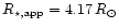 $R_{\star, {\rm app}} =
4.17\,R_\odot$