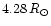 $4.28\,R_\odot$