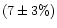 $(7\pm 3\%)$