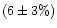 $(6\pm 3\%)$