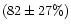 $(82\pm 27\%)$