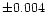 $\pm 0.004$