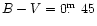 $B-V=0\hbox{$.\!\!^{\rm m}$ }45$