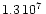 $1.3\, 10^7\,$