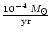 $\frac{10^{-4} \,M_\odot}{\mathrm{yr}}$