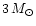 $3\,M_\odot$