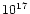 $\rm {10^{17}}$