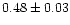 $0.48\pm 0.03$