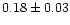 $0.18\pm 0.03$