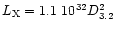 $L_{\rm X}=1.1~10^{32}D^2_{3.2}$