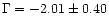 $\Gamma=-2.01 \pm 0.40$