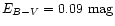 $E_{B-V}=0.09
\mbox{~mag}$