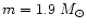 $m=1.9~
M_\odot$
