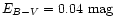 $E_{B-V}=0.04
\mbox{~mag}$