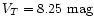 $V_{T}=8.25 \mbox{~mag}$