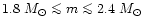 $1.8 ~M_\odot \mathrel{\mathchoice {\vcenter{\offinterlineskip\halign{\hfil
$\di...
...lineskip\halign{\hfil$\scriptscriptstyle ...