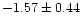 $-1.57 \pm 0.44$